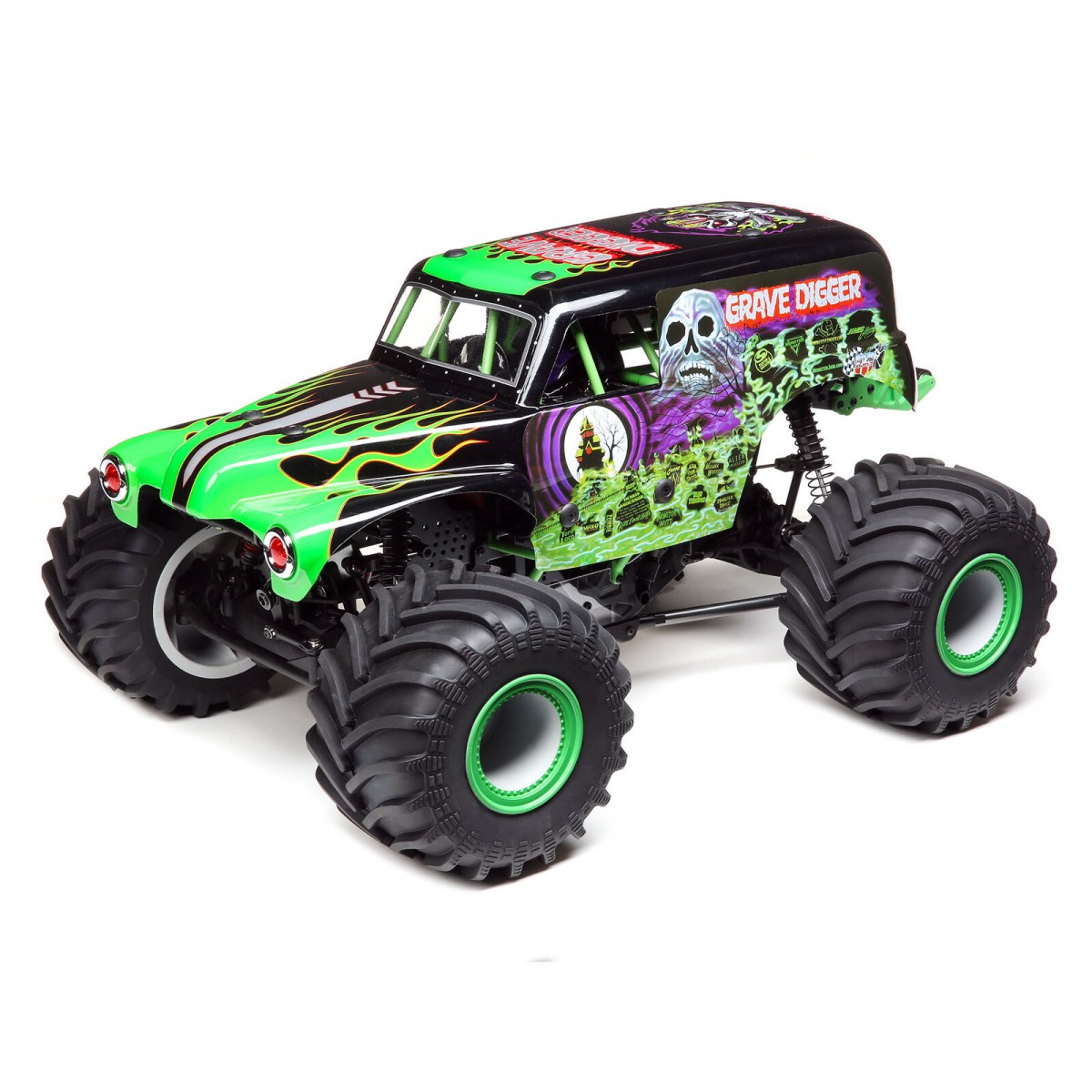 Радиоуправляемая машина Losi 1/10 LMT 4WD Solid Axle Monster Truck RTR,  Grave Digger (зелёный) LOS04021T1 Купить с доставкой